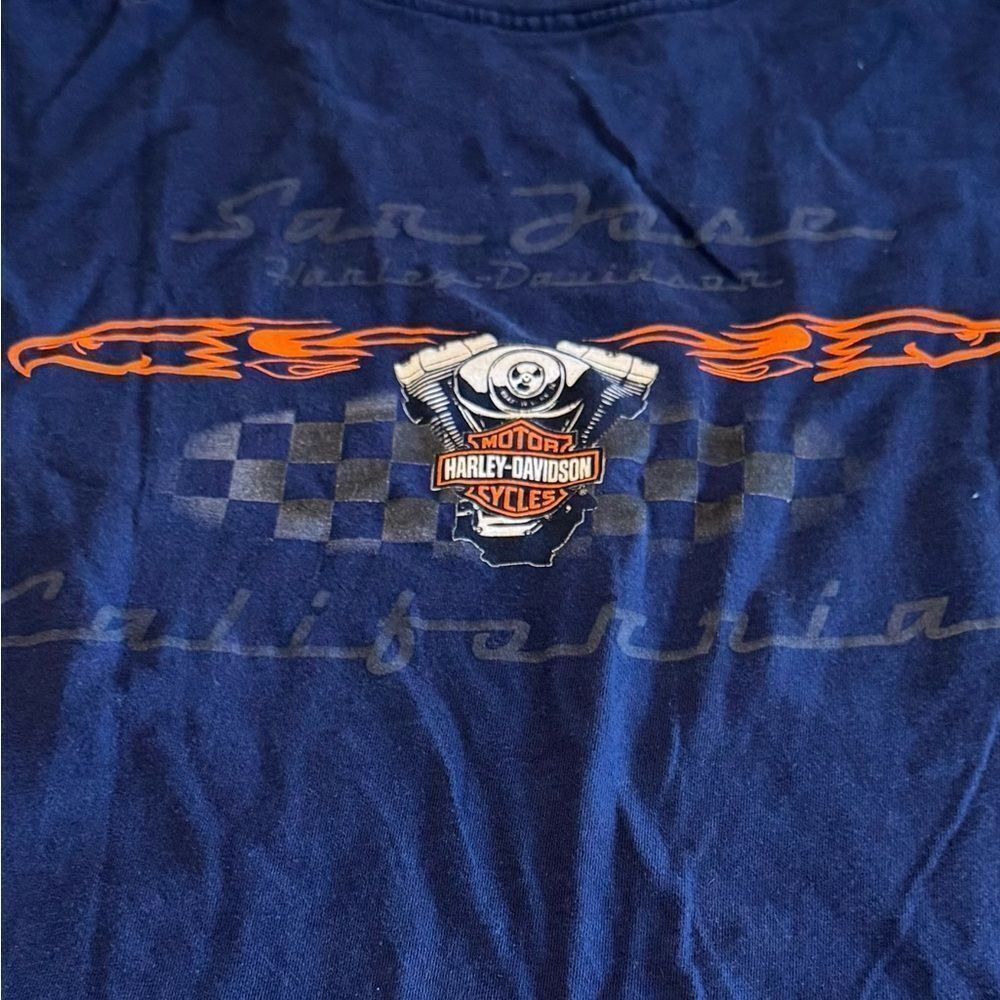 Harley-Davidson Blue Graphic T-Shirt San Jose, California